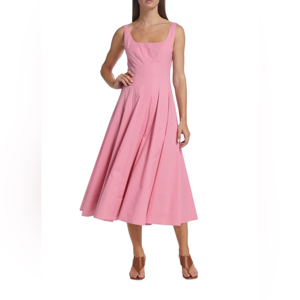 NWT STAUD Wells Sleeveless Maxi Dress Pink Size 4